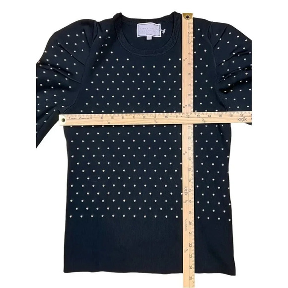 Apparalel Black Puff Shoulder Top Size L - Picture 8 of 16